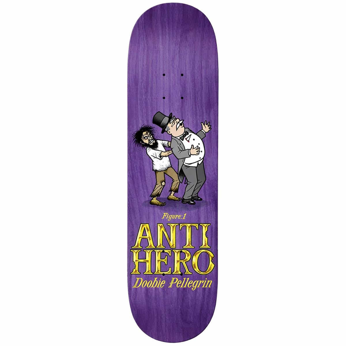 Anti Hero Doobie Eat The Rich Purple 8.75 Skateboard Deck