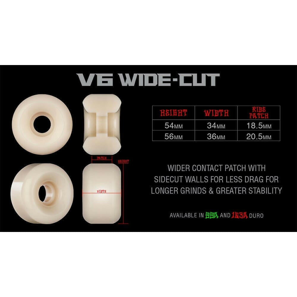 Bones - XF Dial Of Destiny 56MM 97A V6 Wide-Cut Skateboard Wheels.