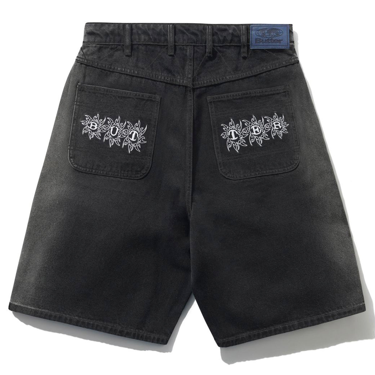 Butter Goods - Bronco Denim Shorts Washed Black.