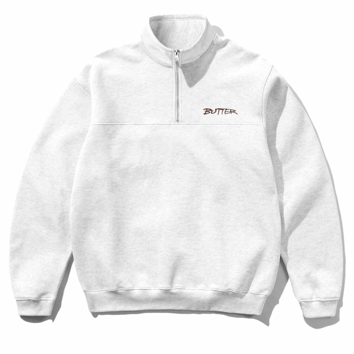 Butter Goods - Panel 1/4 Zip Sweater Ash