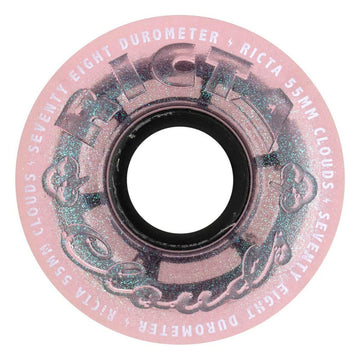 Ricta - Clouds Iridescent Pink 55MM 78A Skateboard Wheels.