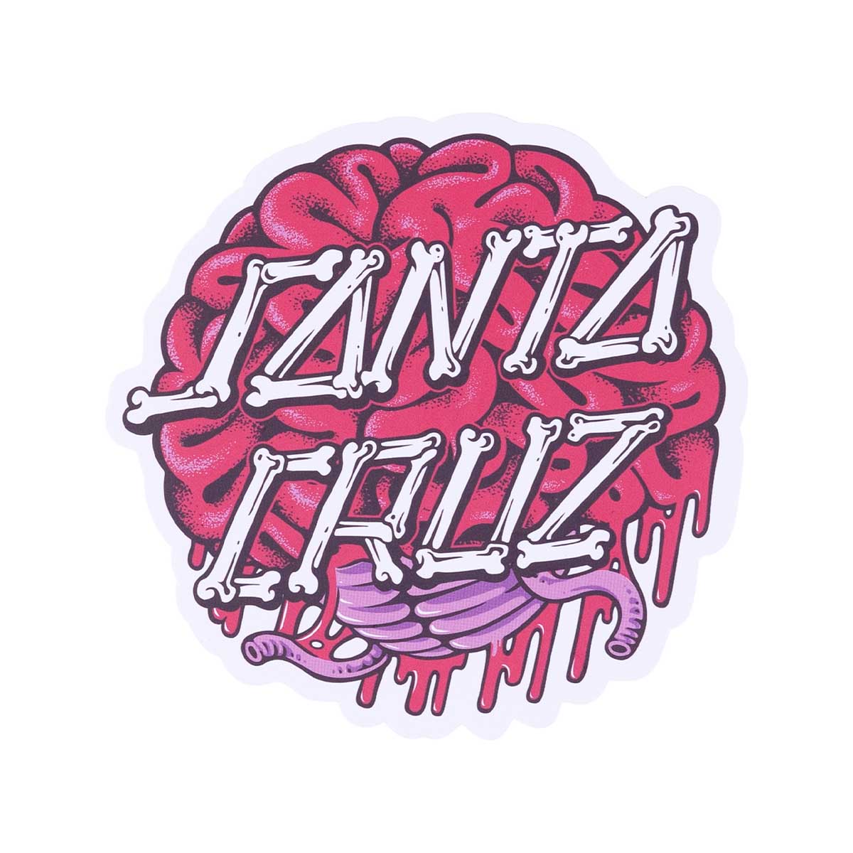 Santa Cruz - Brain Dot 4" Sticker.