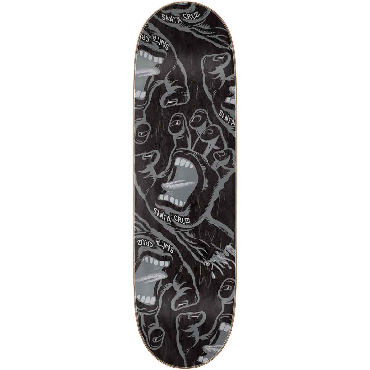 Santa Cruz Crowded Hand 9.0 Skateboard Deck Top