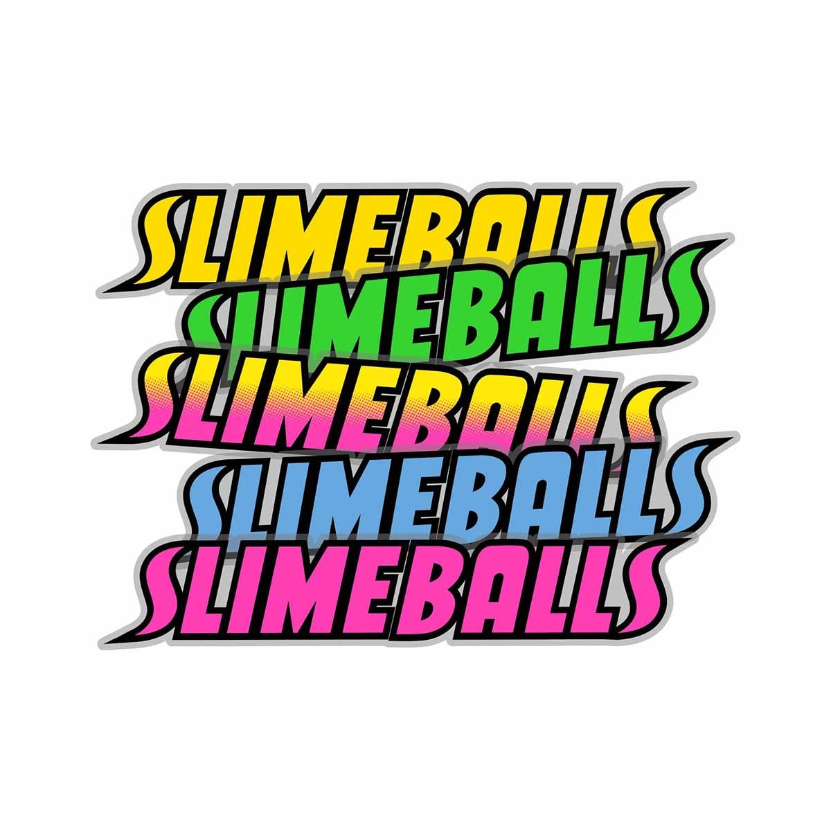 Slime Balls - Strip 4" Sticker