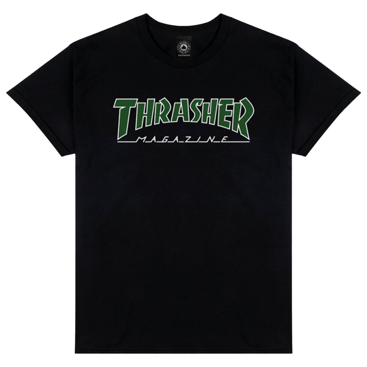 Thrasher - Outlined Tee Black/Green