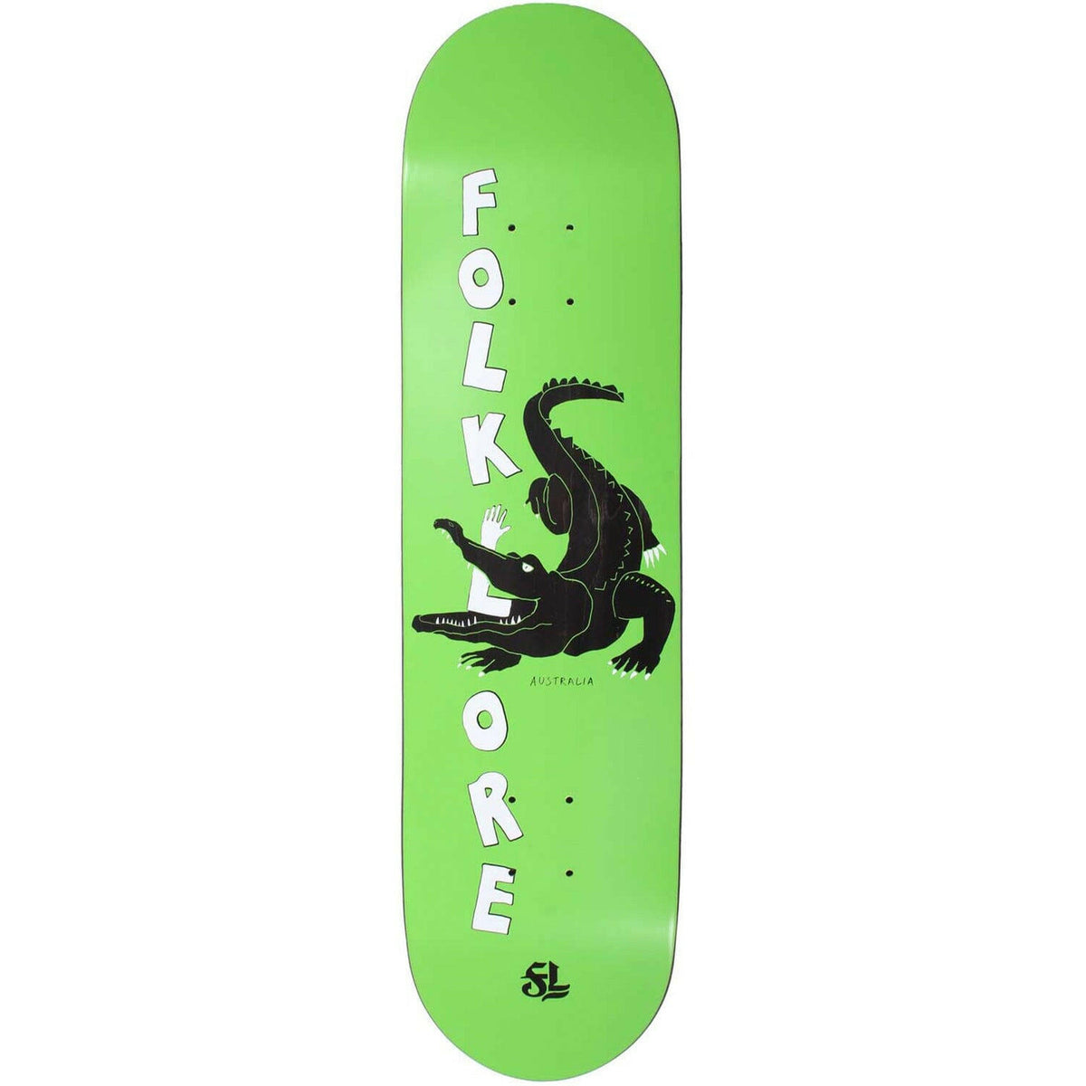 Folklore - Croc Green 7.75 Skateboard Deck.