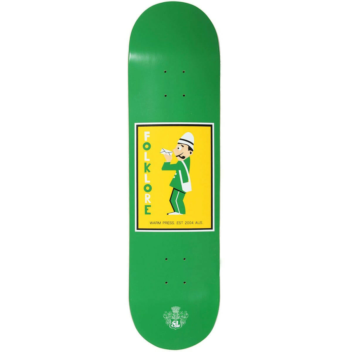 Folklore - Mail Man Green 8.25" Skateboard Deck.