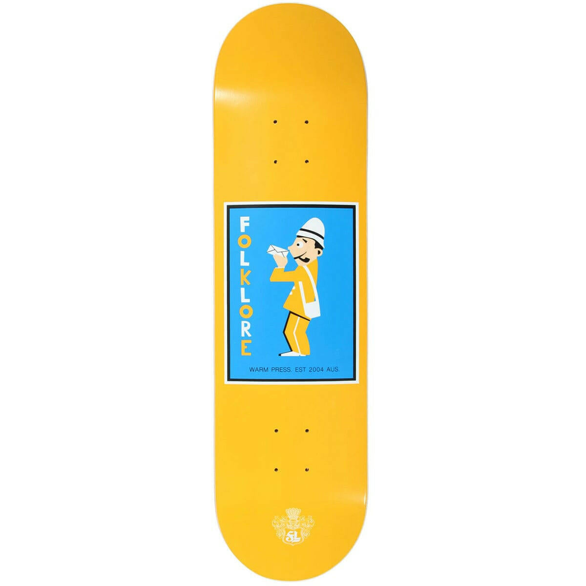 Folklore - Mail Man Orange 8.5" Skateboard Deck.