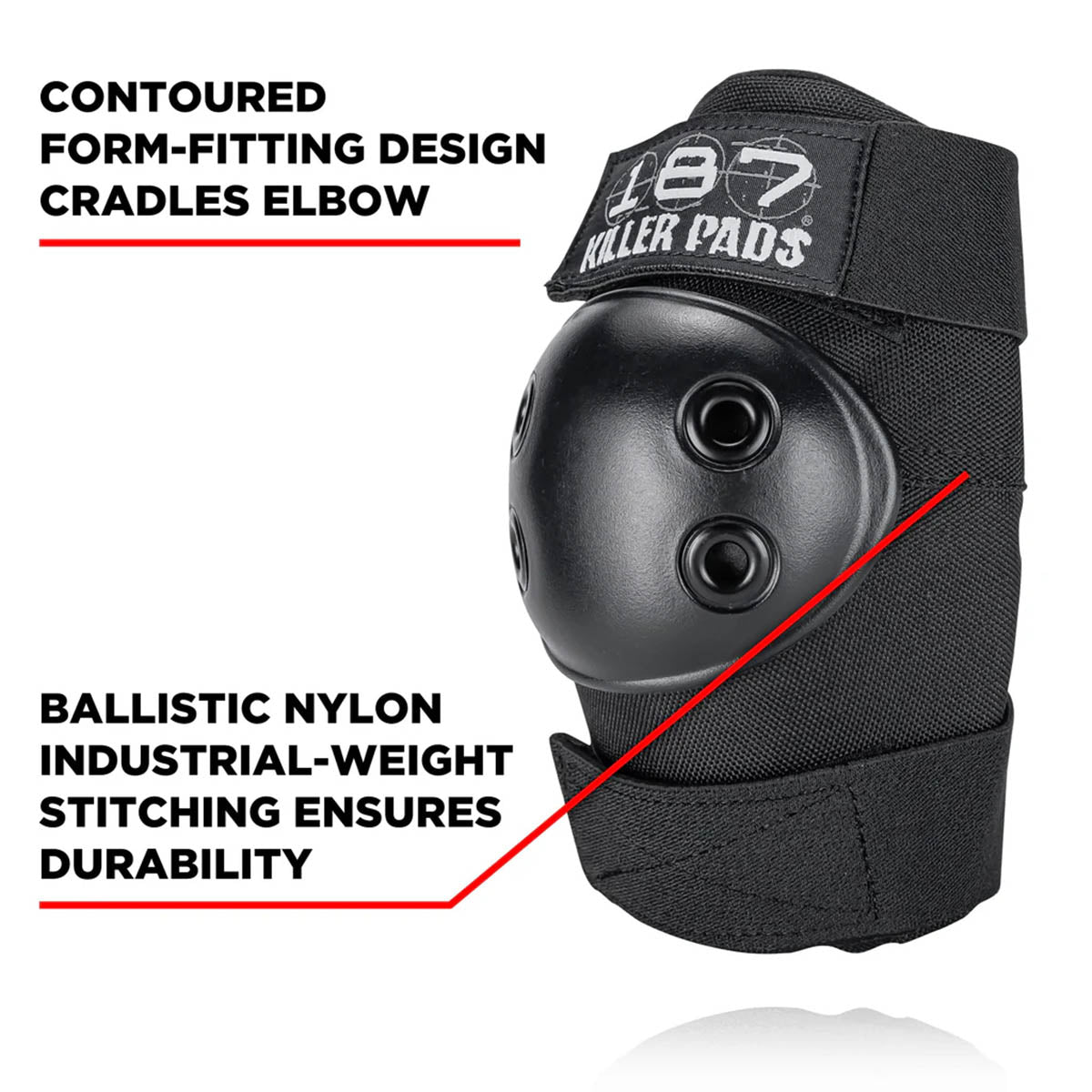 187 Killer Pads Elbow Pads Black Details