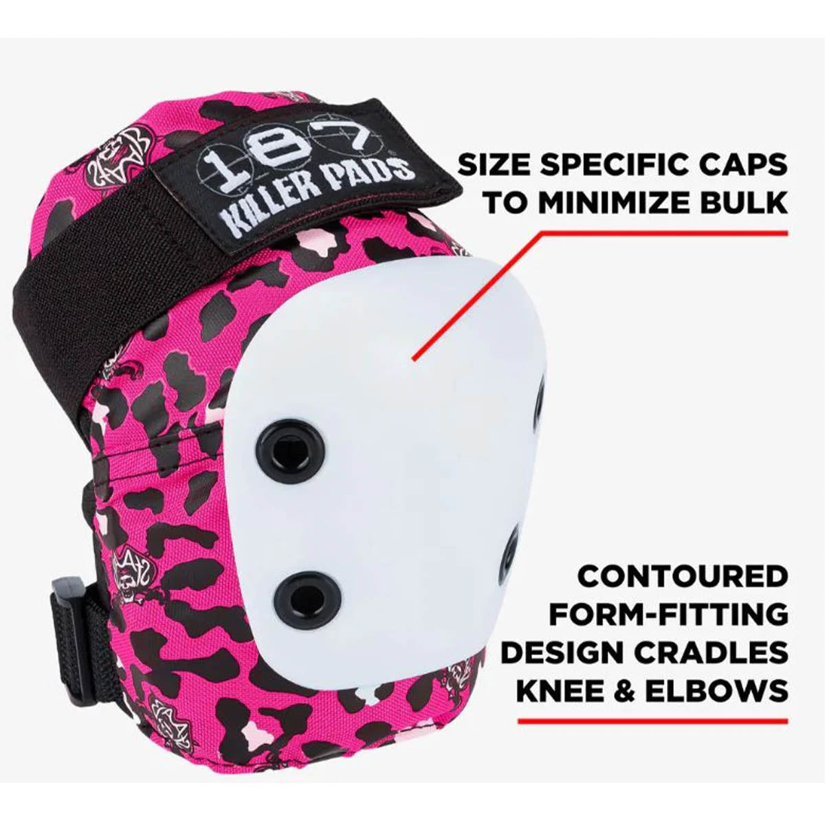 187 Killer Pads Junior Six Pack Pad Set Staab Pink Knee