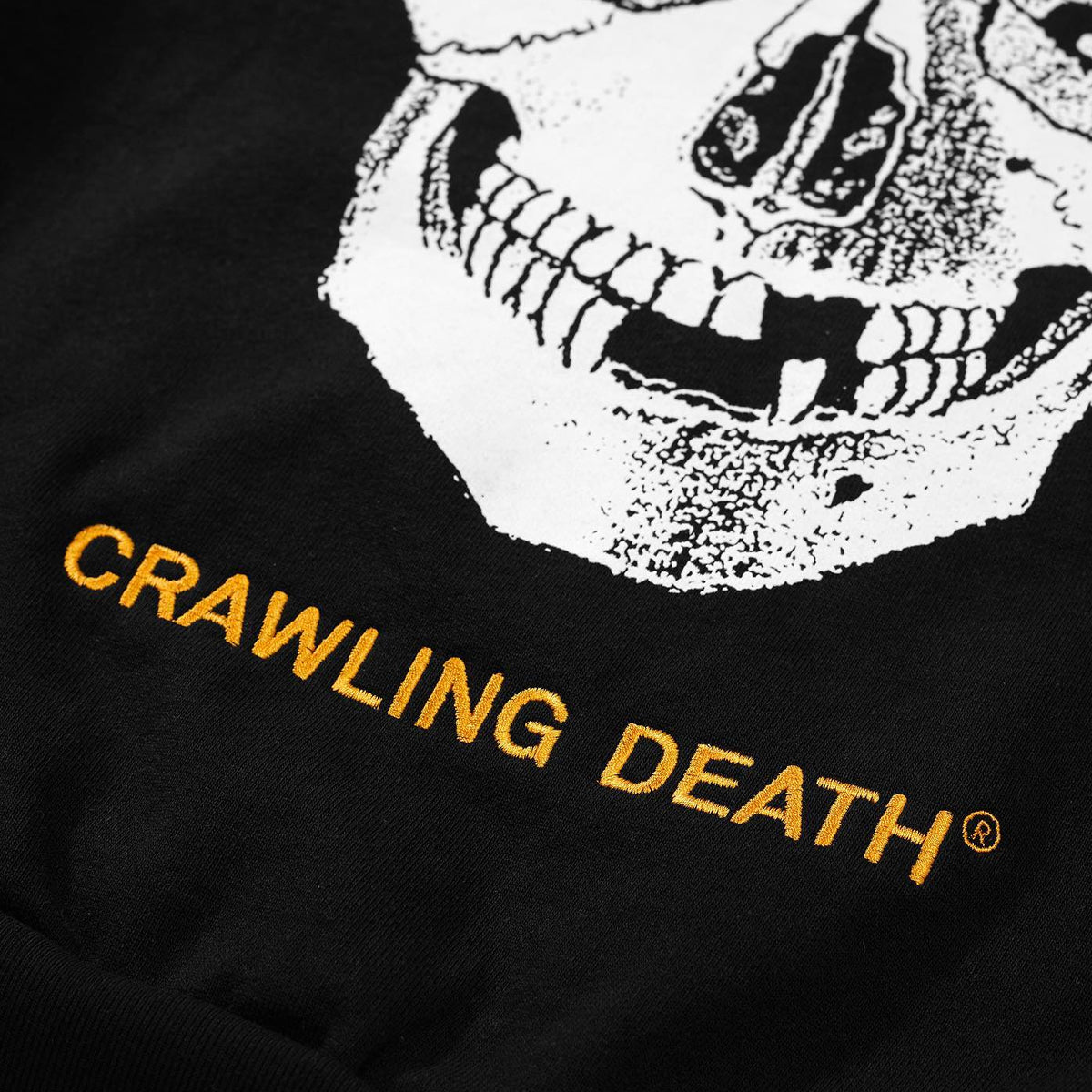 Crawling Death - Skull Spider Super Heavyweight Hoodie Black.