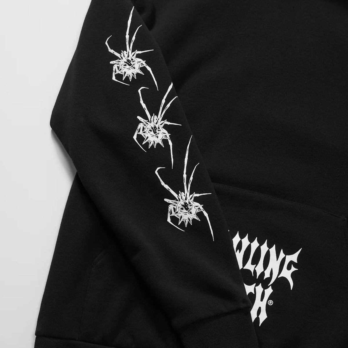 Crawling Death - Spike Spider Hoodie Black.