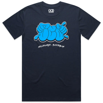 OCD - Throwie Hands Tee Navy.