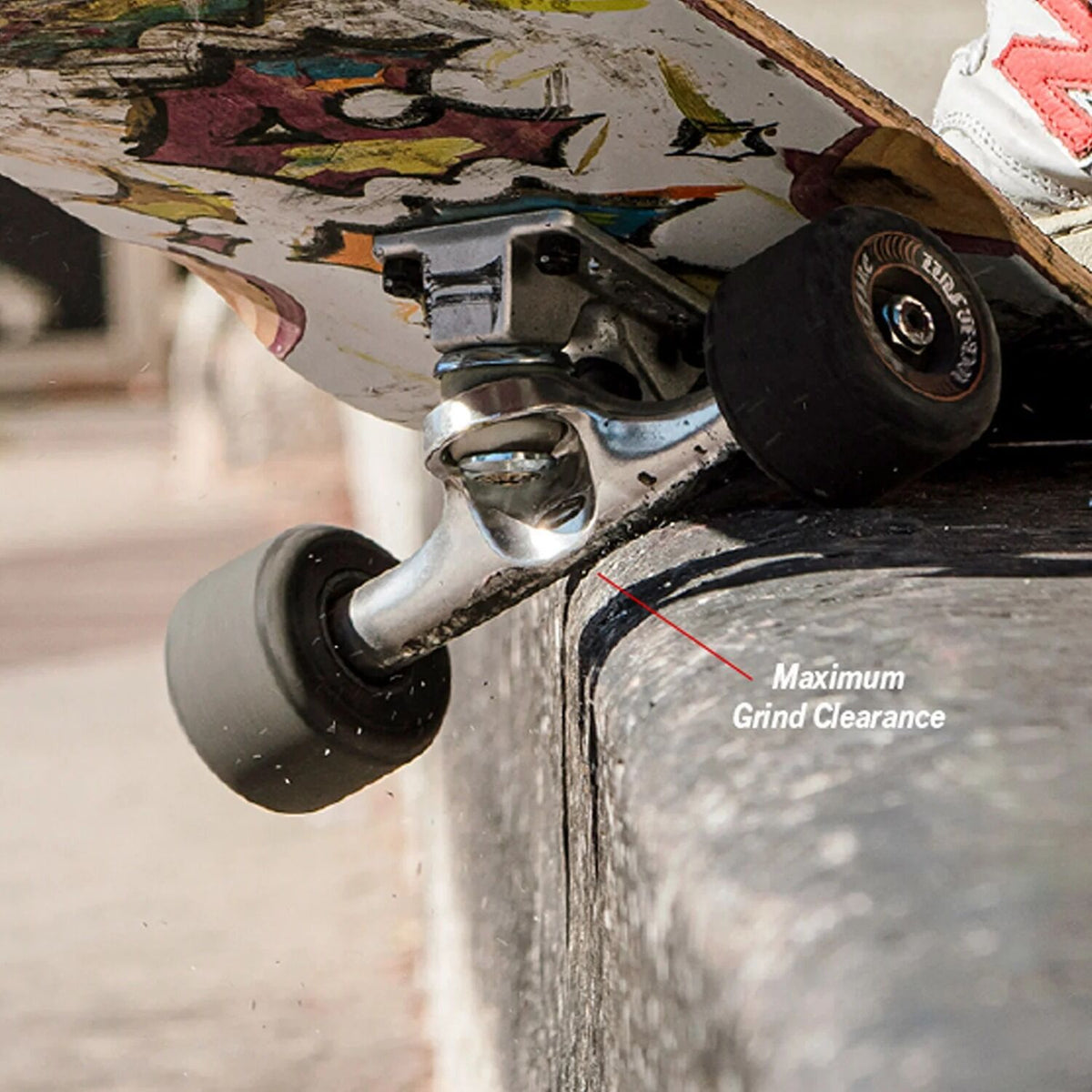 Ace - Polished Silver 22 AF1 Inverted Hollow Skateboard Trucks.
