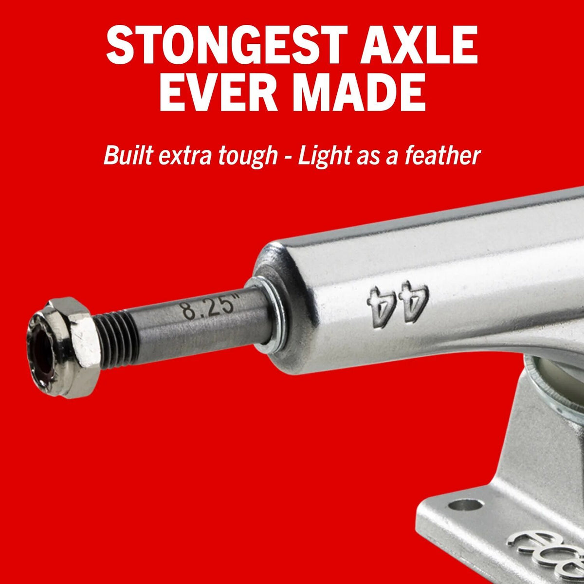Ace - Polished Silver 22 AF1 Inverted Hollow Skateboard Trucks.