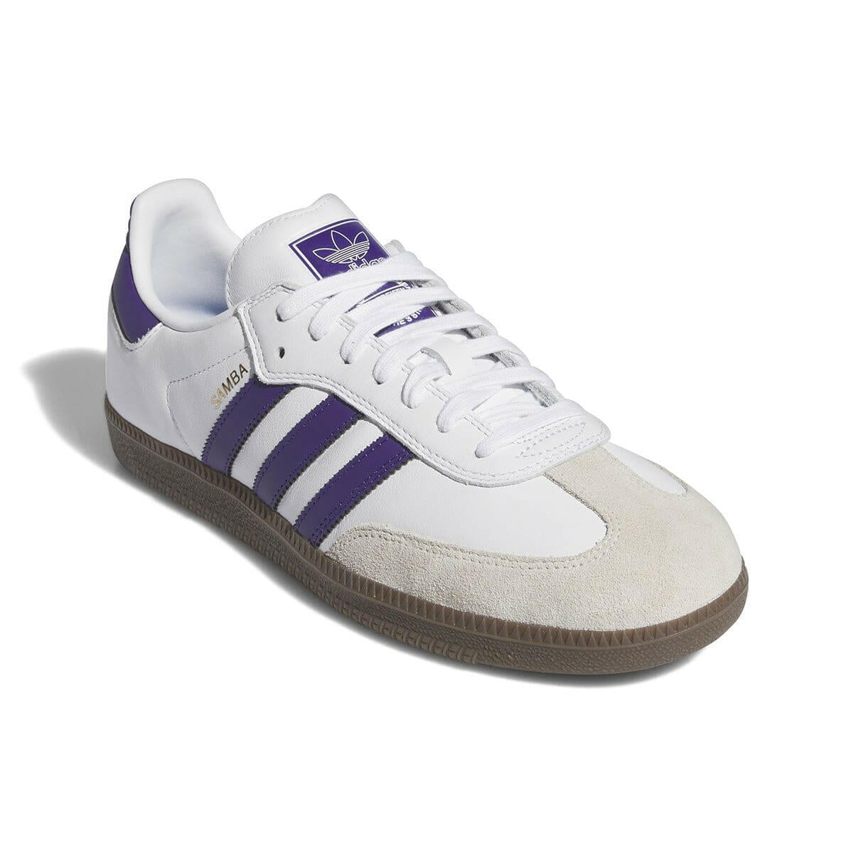 Adidas - Samba Adv Shoes White/Purple/Gold.