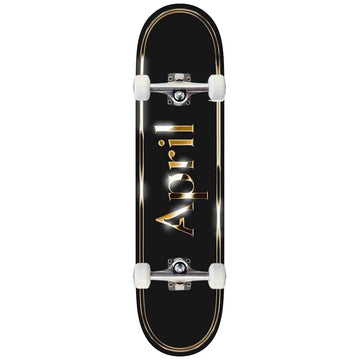 April Golden Black OG Logo Complete Skateboard