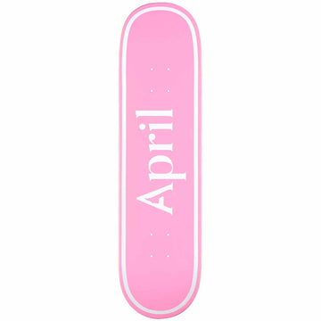 April OG Logo White/Pink Skateboard Deck