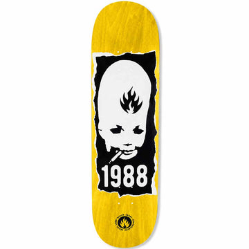 Black Label Thumbhead Torn Yellow 9.0 Skateboard Deck
