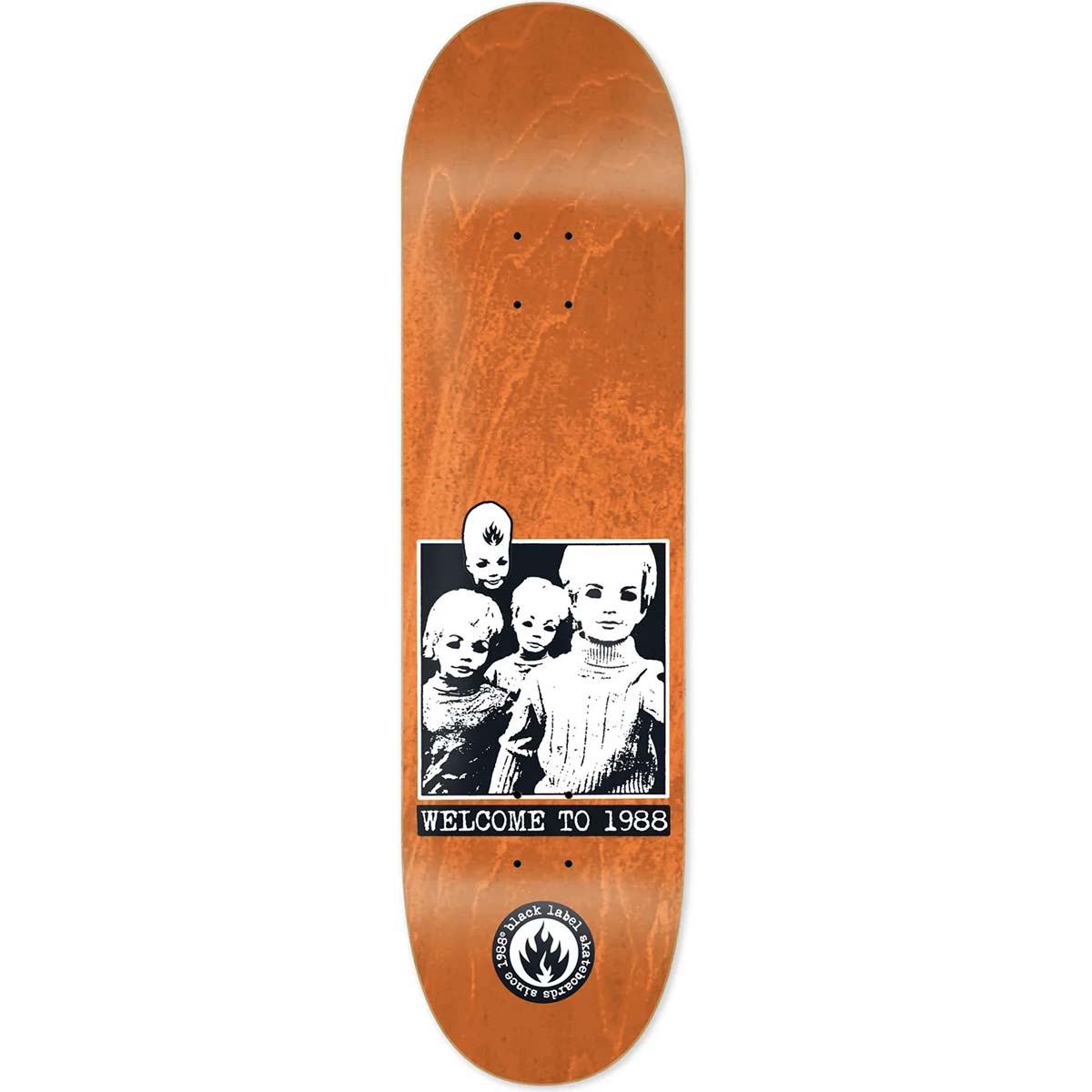 Black Label Welcome to 1988 Orange Skateboard Deck