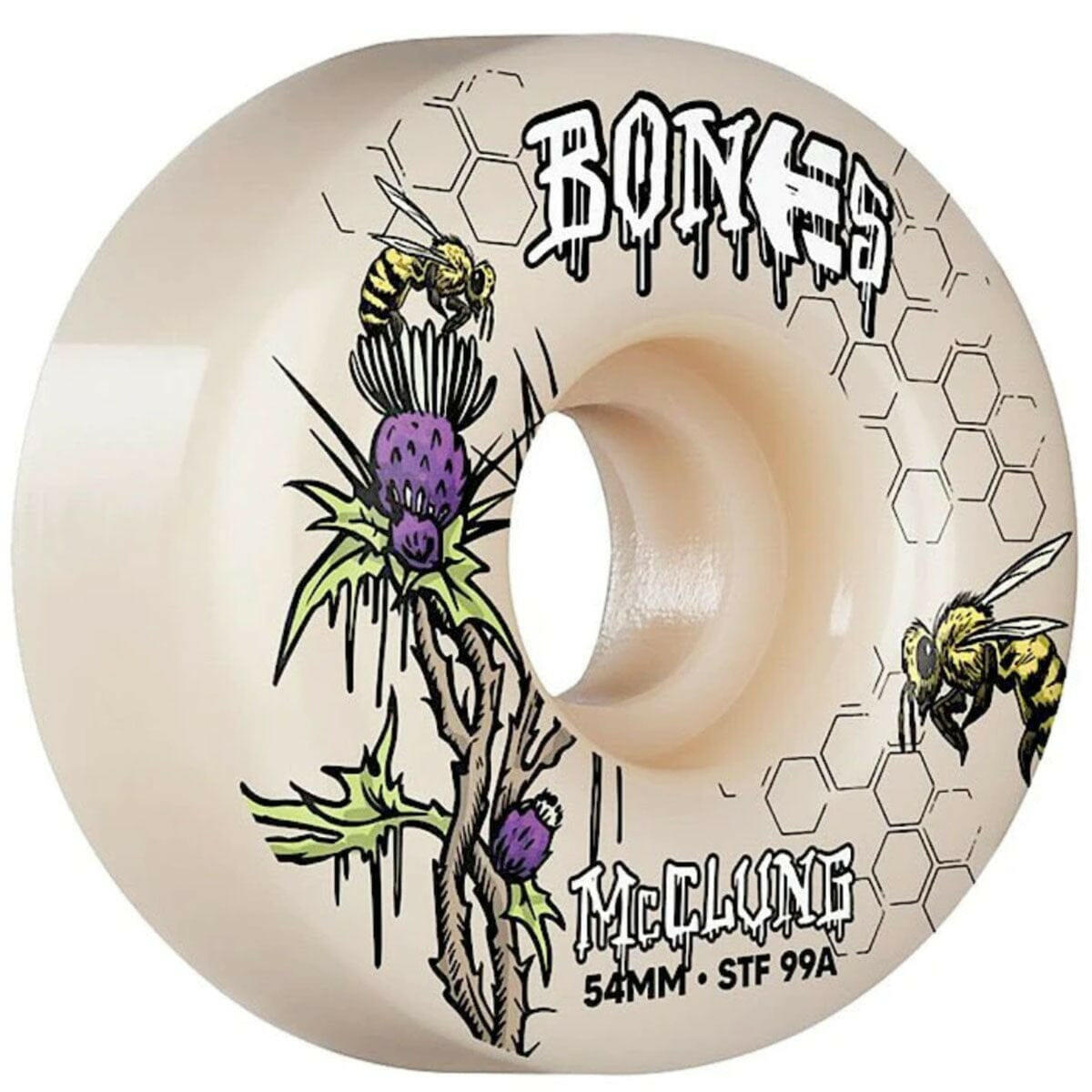 Bones - Trent McClung X Etnies 54MM 99A V1 Standard STF Skateboard Wheels.
