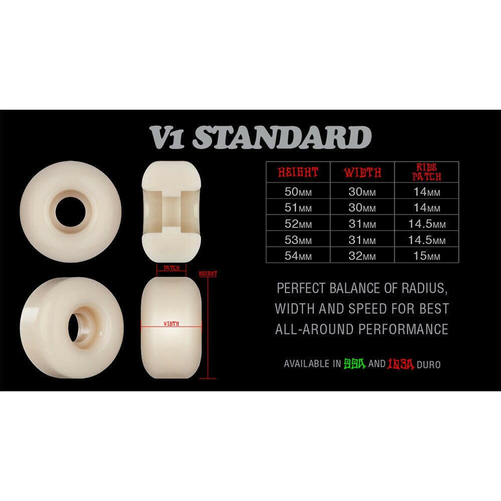 Bones - Tommy Fynn Lion Heart 53MM 103A V1 Standard STF Skateboard Wheels.
