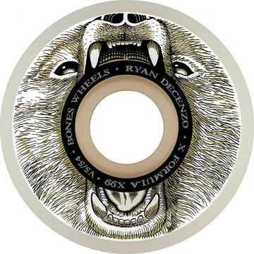 Bones - XF Decenzo Bear Grills 54MM 99A V5 Sidecut Skateboard Wheels.