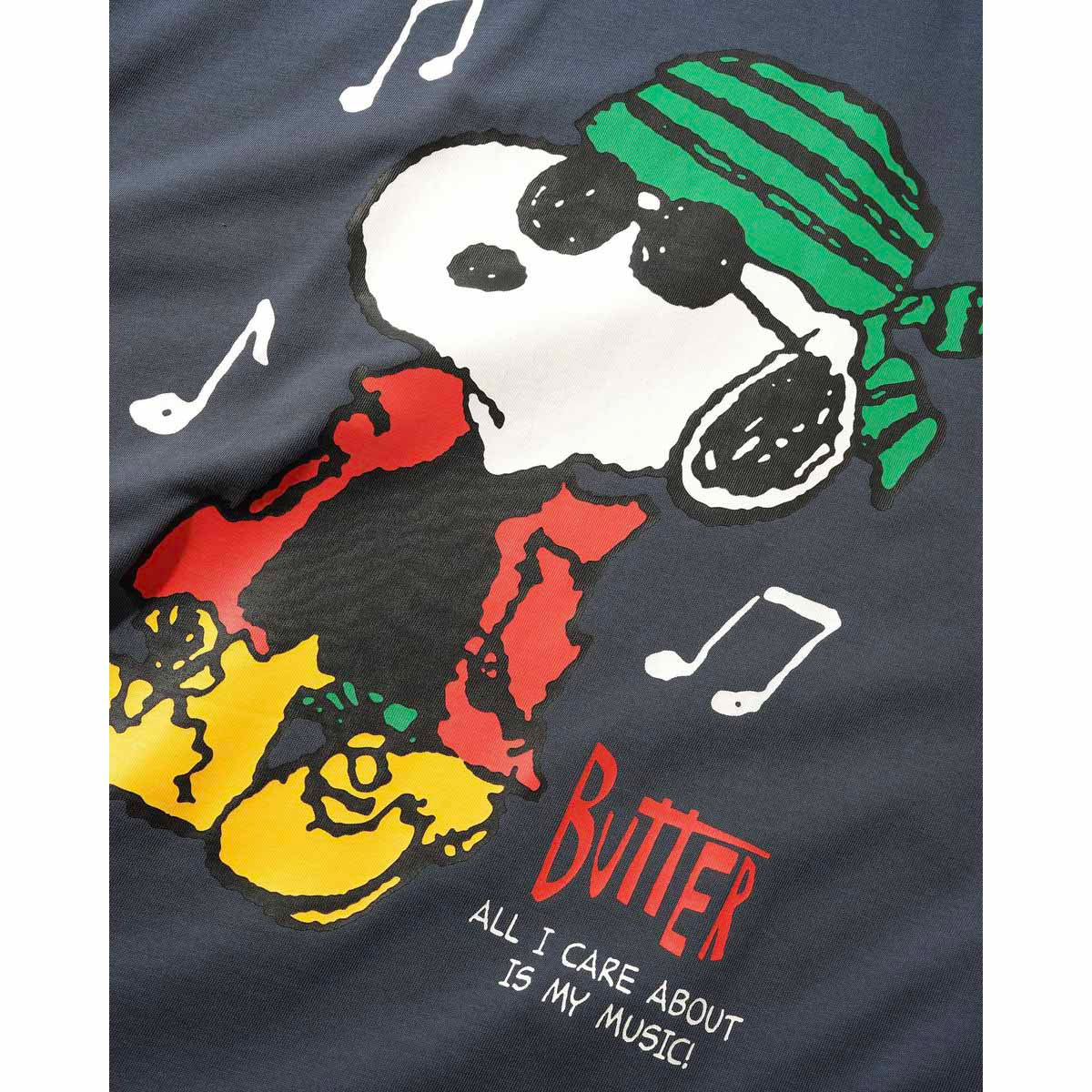Butter Goods - X Peanuts Music Tee Slate.
