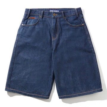 Butter Goods Baggy Denim Shorts Dark Indigo Front.