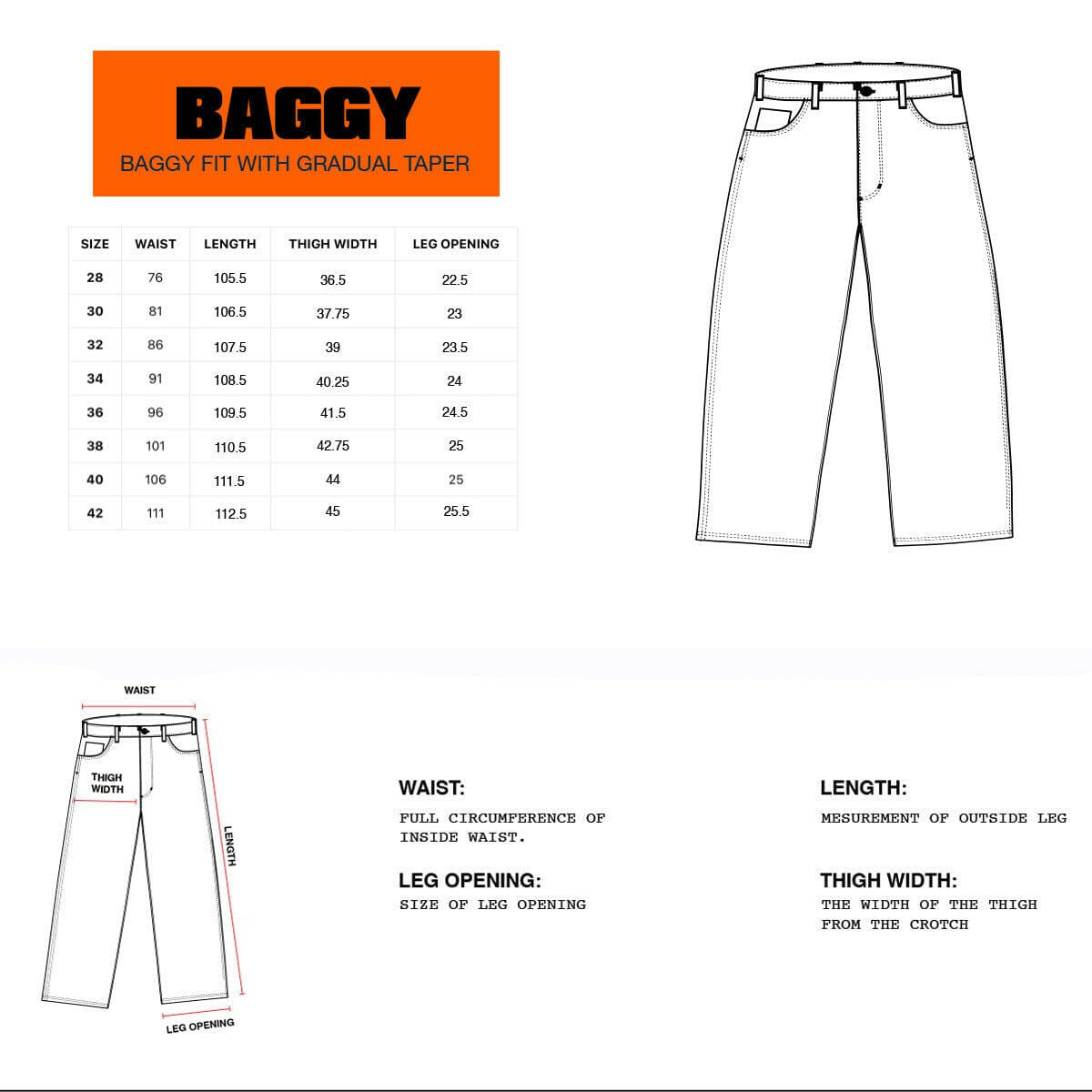 Butter Goods - Fantasia Baggy Denim Jeans Washed Indigo.