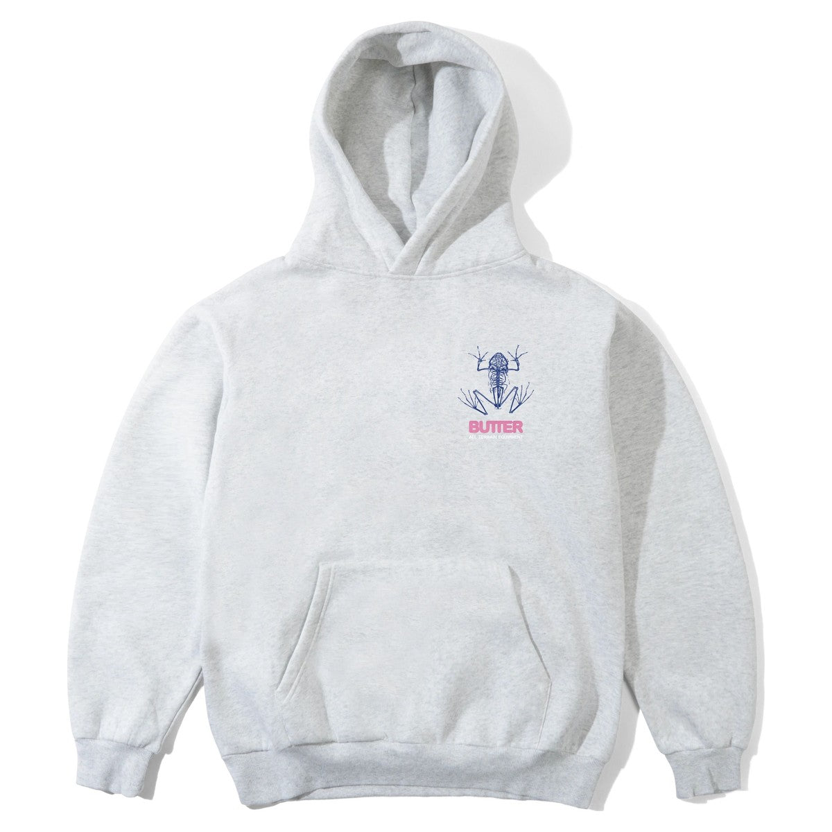 Butter Goods Leap Pullover Hood Ash - front
