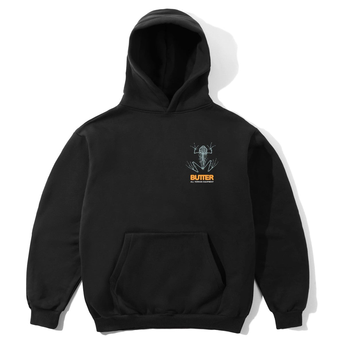 Butter Goods Leap Pullover Hood Black - front