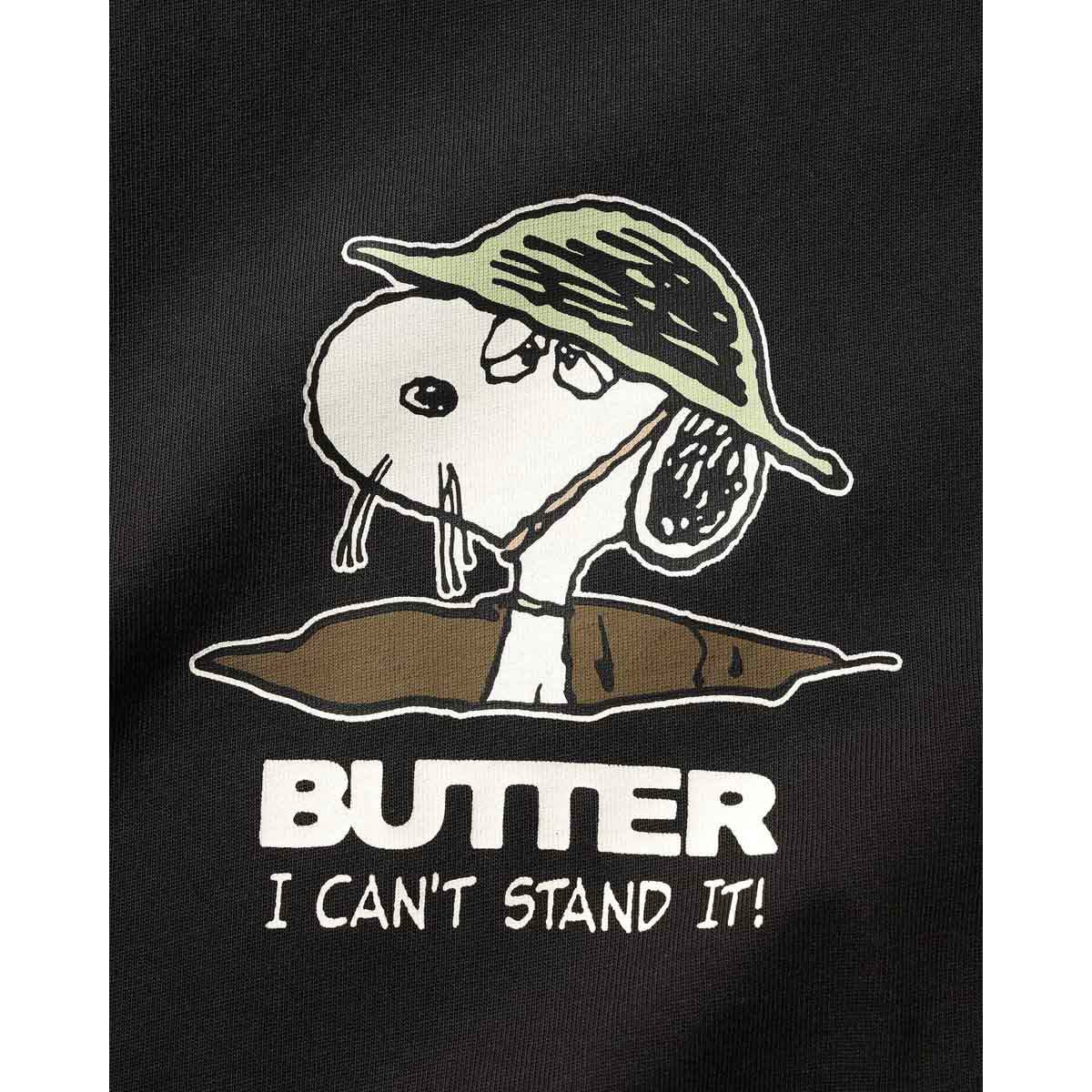 Butter Goods - X Peanuts Can't Stand It Tee Washed Black.