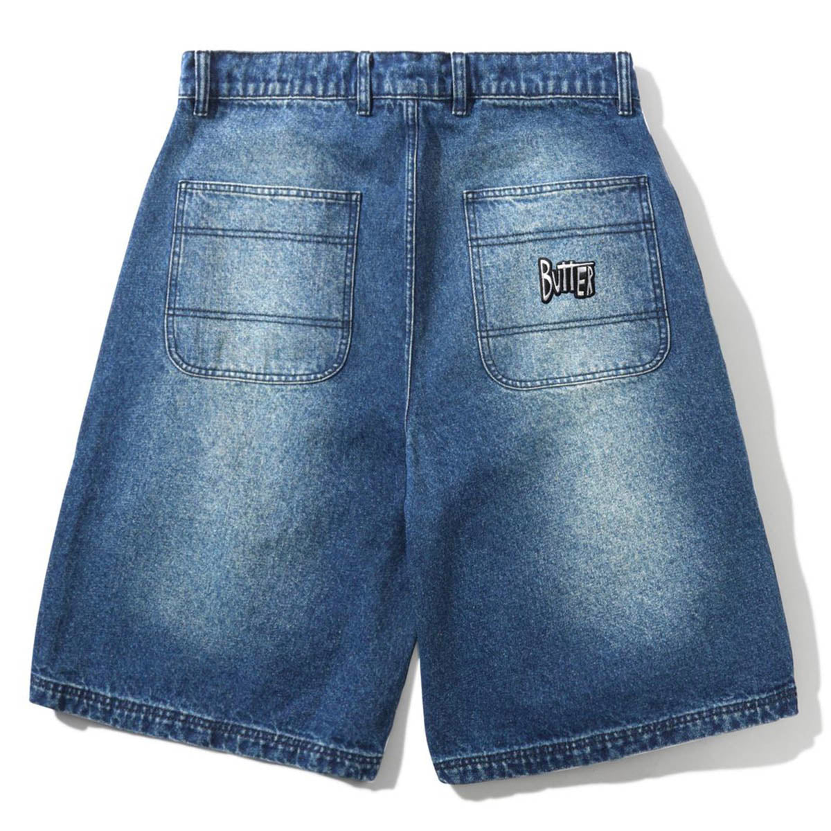 Butter Goods - X Peanuts Spike Work Shorts Distressed Indigo.