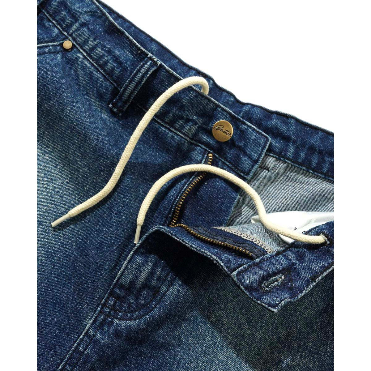 Butter Goods - X Peanuts Spike Work Shorts Distressed Indigo.