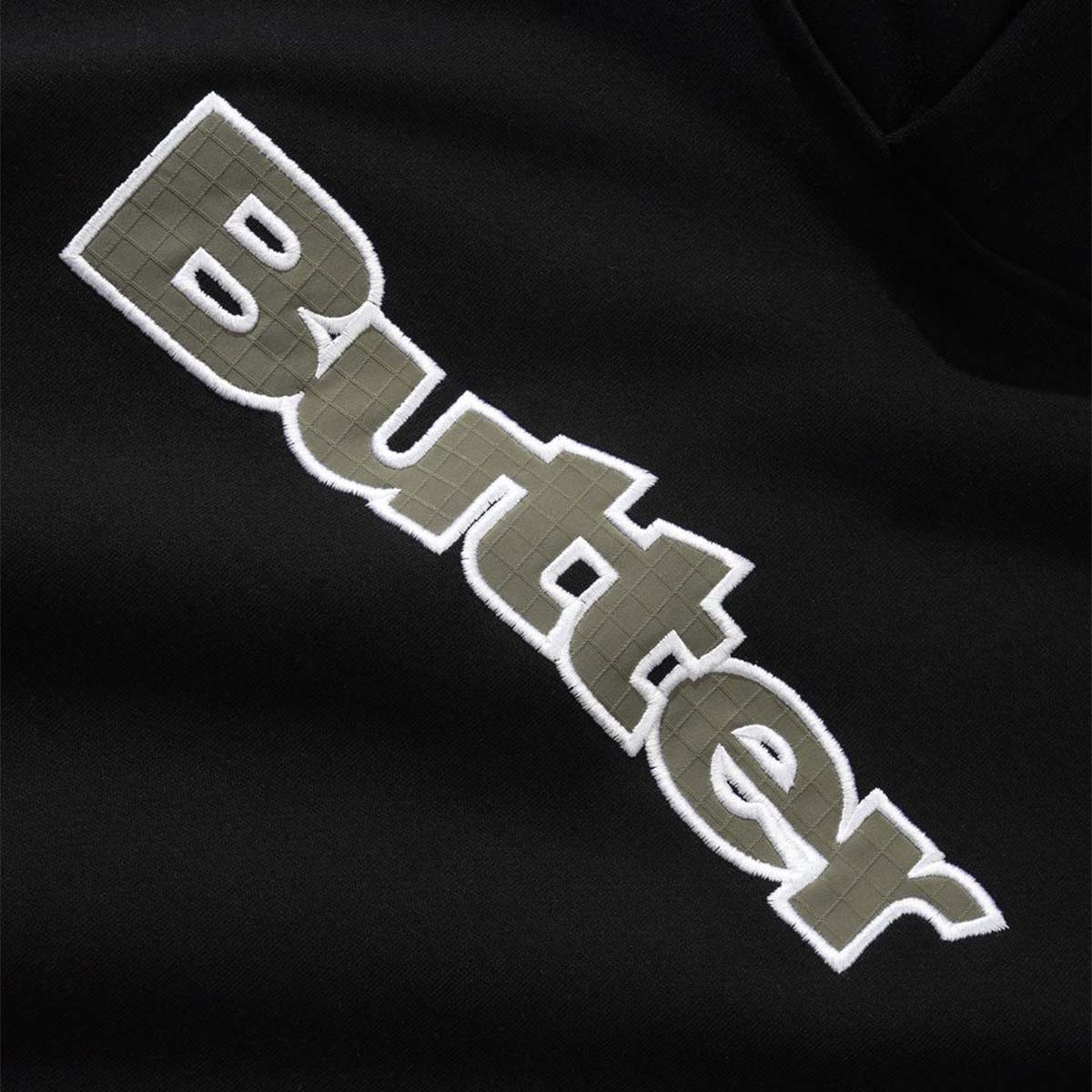 Butter Goods - Ripstop Logo Applique Hoodie Black.