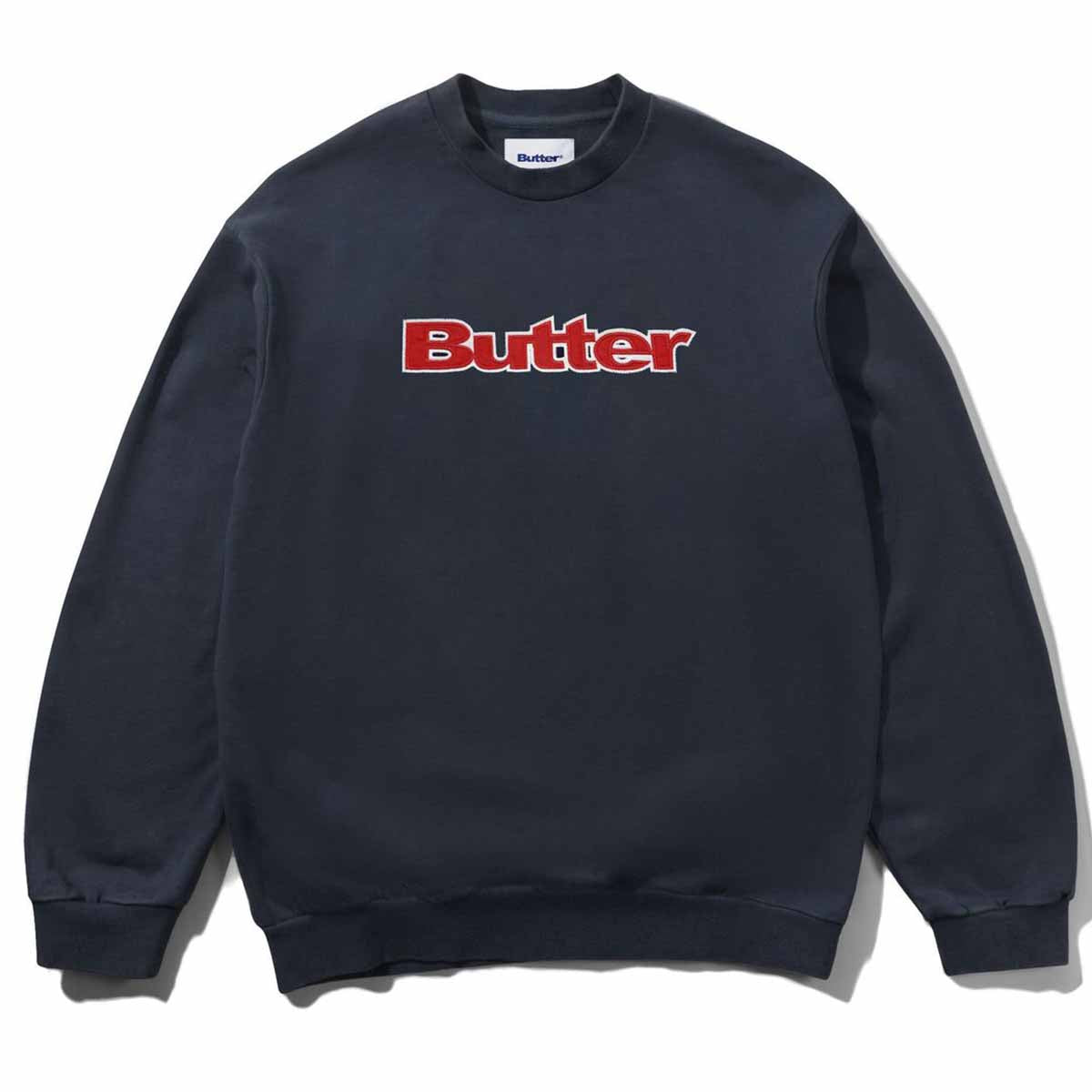 Butter Goods - Satin Applique Logo Crew Navy