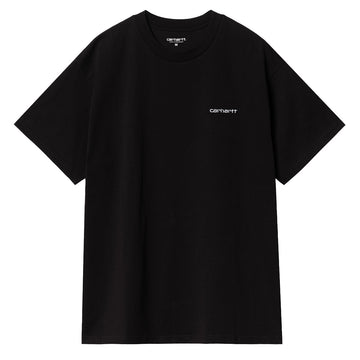 Carhartt WIP Script Embroidery Tee Black/White Front