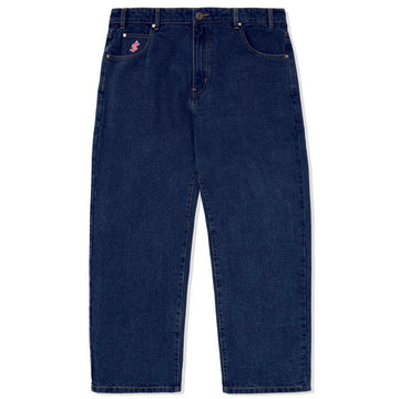 Cash Only - Logo Baggy Denim Jeans Raw Indigo.