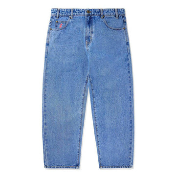 Cash Only - Logo Baggy Denim Jeans Washed Indigo.