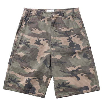 Cash Only Ripstop Carpenter Shorts Woodland Camo Front