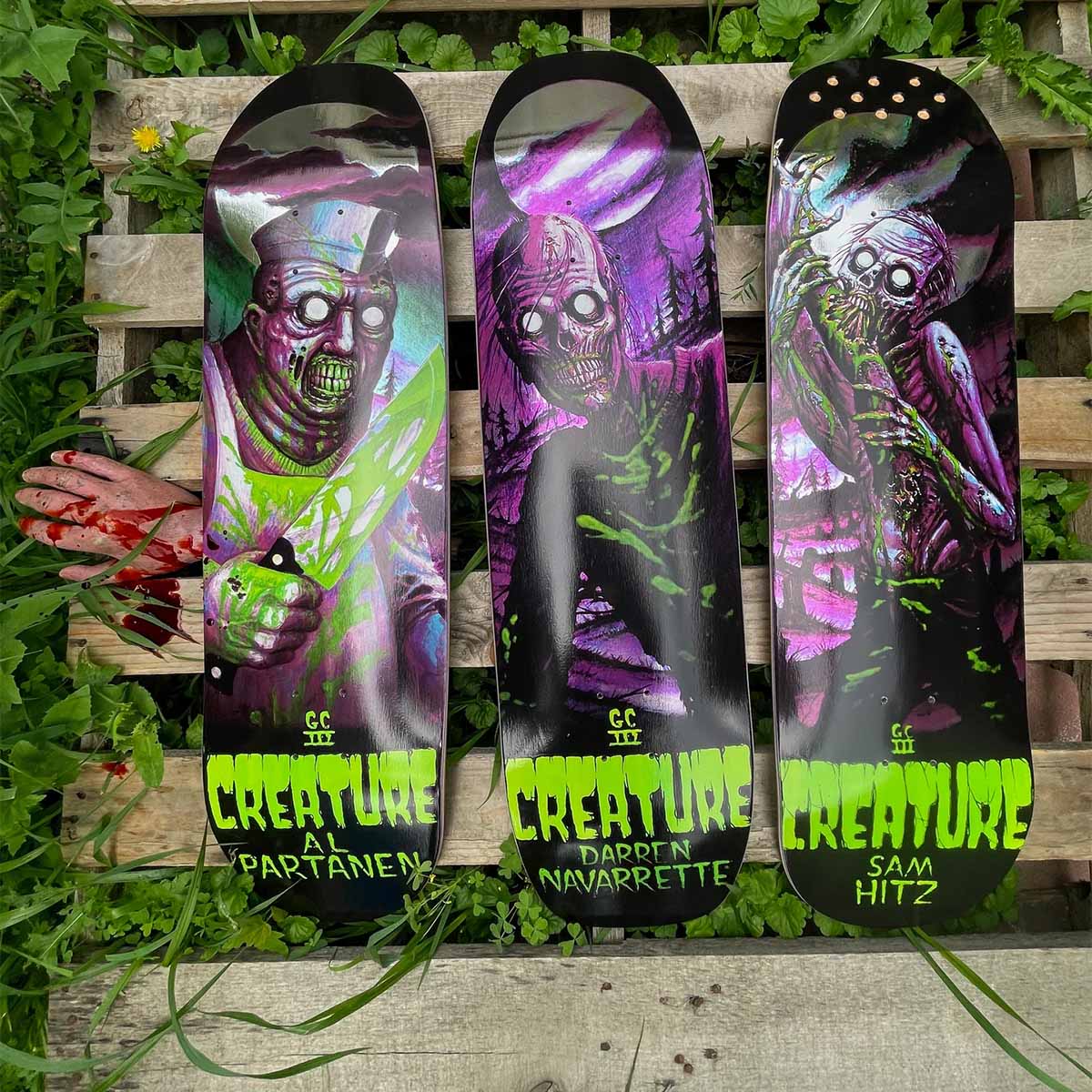 Creature - Sam Hitz Feeding Time XX 8.99 Skateboard Deck.