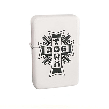 Dogtown Cross Logo Flip Top Metal Lighter White