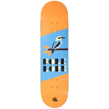 Folklore - Kookaburra Orange 8.0 Skateboard Deck.