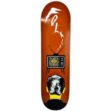 Folklore - TV Fibretech Lite Brown 8.0 Skateboard Deck.
