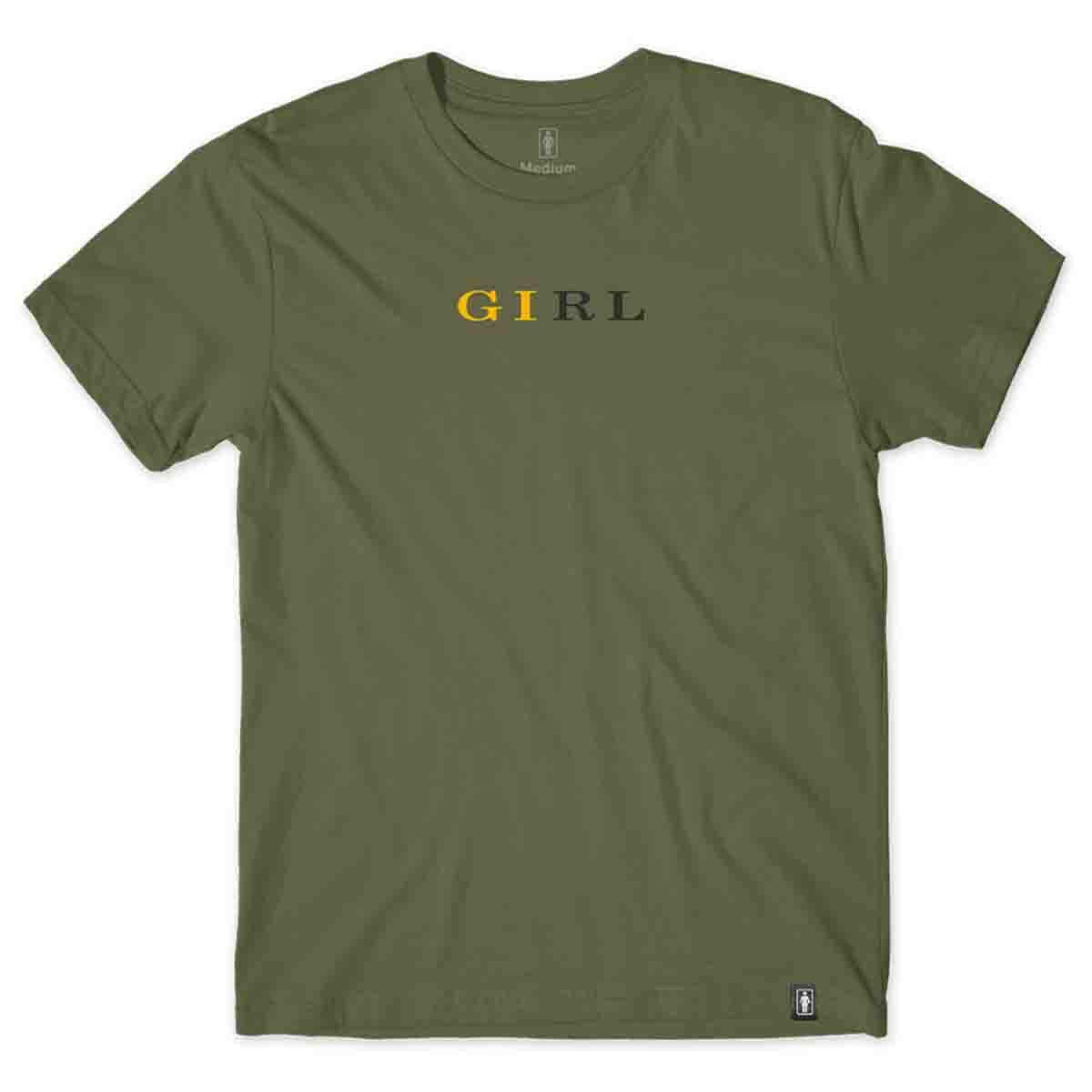 Girl - Serif Tee Military Green.