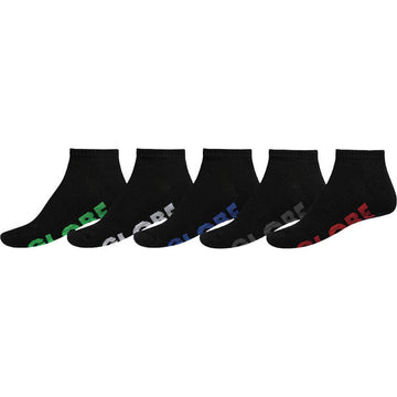 Globe Stealth Ankle Socks Black 5 Pack