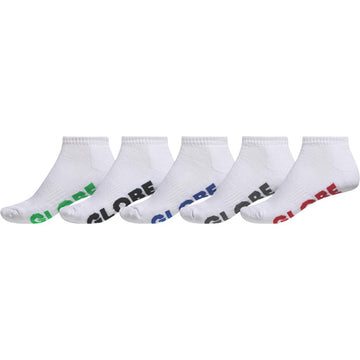 Globe Stealth Ankle Socks White 5 Pack
