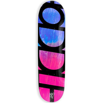 Hoddle Logo Blue/Pink Stain Skateboard Deck