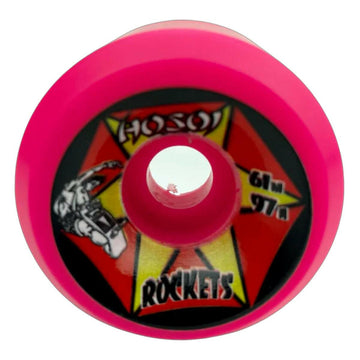Hosoi - Rockets Pink 61MM 97A Skateboard Wheels.
